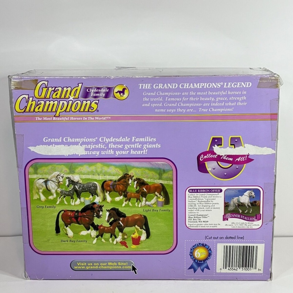 Vintage Empire Toys Grand Champions Clydesdale Light Bay Family Horses 51001 - Picture 3 of 3